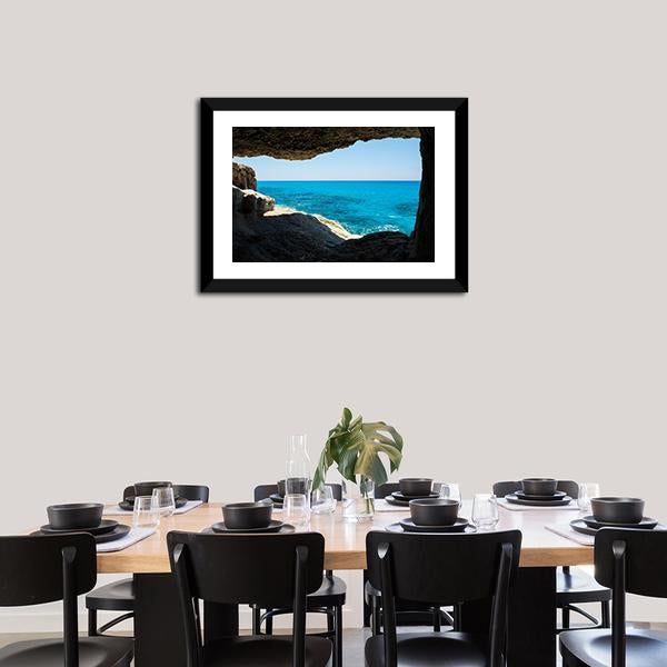 Beautiful Sea Caves Canvas Wall Art-3 Horizontal-Gallery Wrap-25" x 16"-Tiaracle