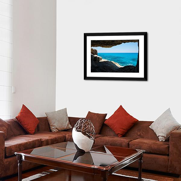 Beautiful Sea Caves Canvas Wall Art-3 Horizontal-Gallery Wrap-25" x 16"-Tiaracle