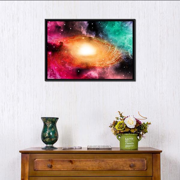 Beautiful Spiral Galaxy Canvas Wall Art-3 Horizontal-Gallery Wrap-25" x 16"-Tiaracle