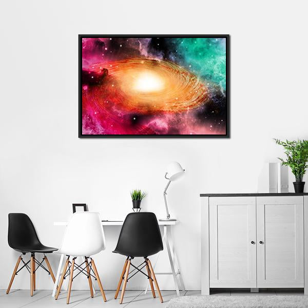 Beautiful Spiral Galaxy Canvas Wall Art-3 Horizontal-Gallery Wrap-25" x 16"-Tiaracle