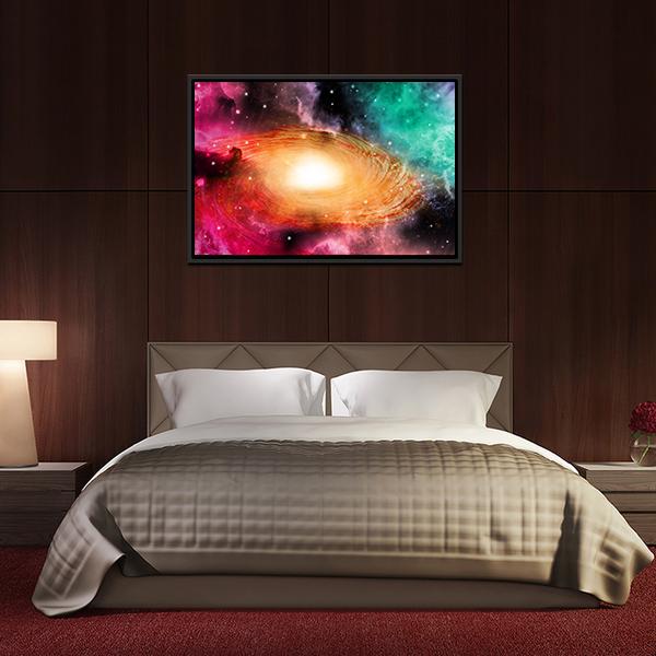 Beautiful Spiral Galaxy Canvas Wall Art-3 Horizontal-Gallery Wrap-25" x 16"-Tiaracle