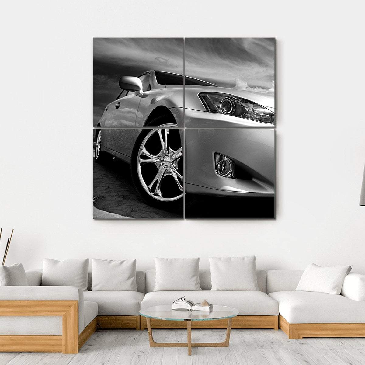 Beautiful Sports Car Canvas Wall Art-4 Square-Gallery Wrap-17" x 17"-Tiaracle