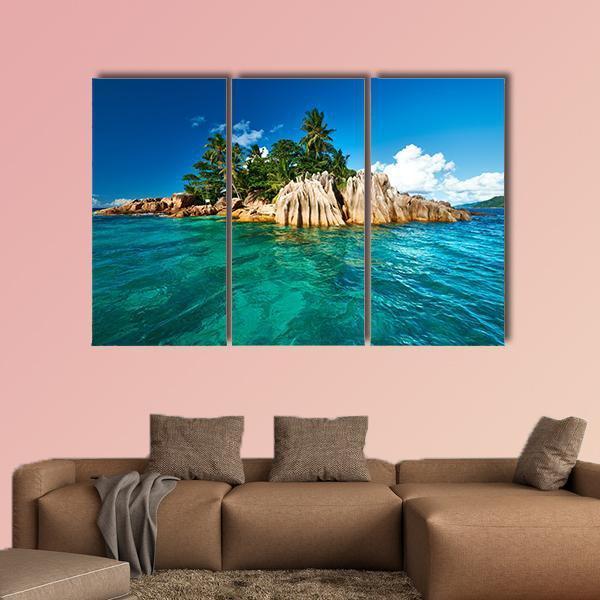St. Pierre Island At Seychelles Canvas Wall Art-3 Horizontal-Gallery Wrap-37" x 24"-Tiaracle