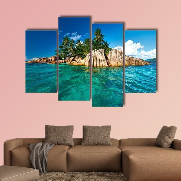 St. Pierre Island At Seychelles Canvas Wall Art-4 Pop-Gallery Wrap-50" x 32"-Tiaracle