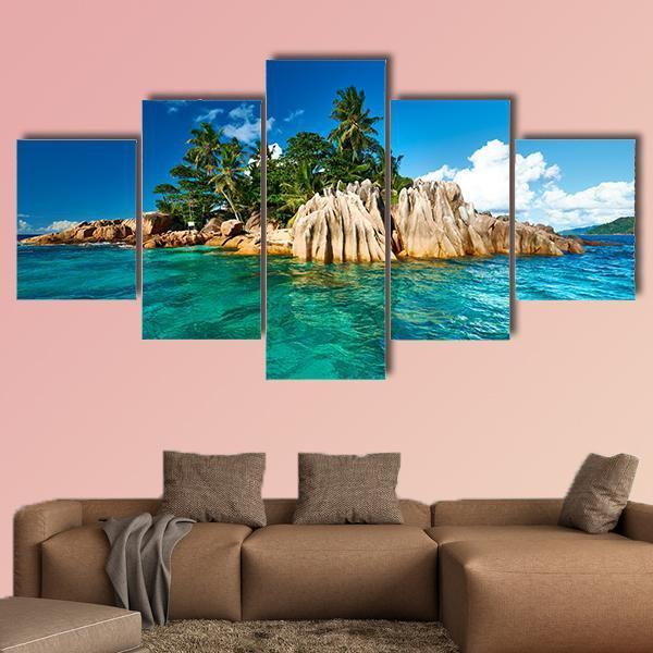 St. Pierre Island At Seychelles Canvas Wall Art-5 Star-Gallery Wrap-62" x 32"-Tiaracle