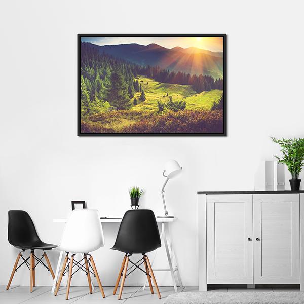 Beautiful Summer Landscape Canvas Wall Art-3 Horizontal-Gallery Wrap-25" x 16"-Tiaracle