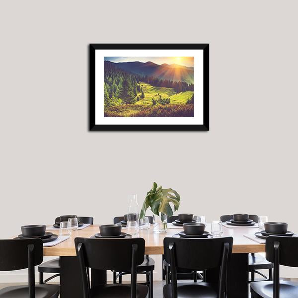 Beautiful Summer Landscape Canvas Wall Art-3 Horizontal-Gallery Wrap-25" x 16"-Tiaracle