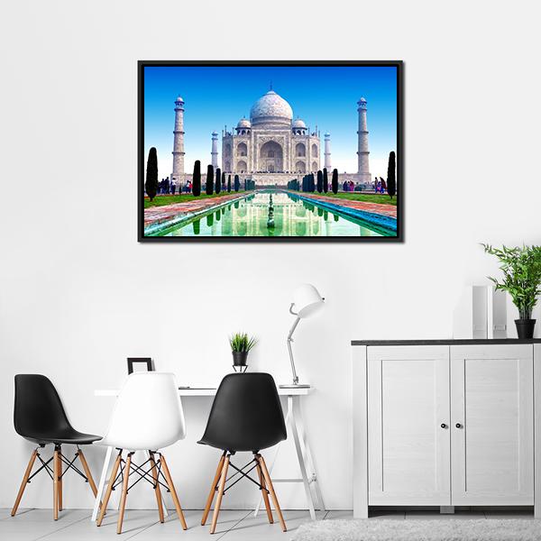Beautiful Taj Mahal Canvas Wall Art-3 Horizontal-Gallery Wrap-25" x 16"-Tiaracle