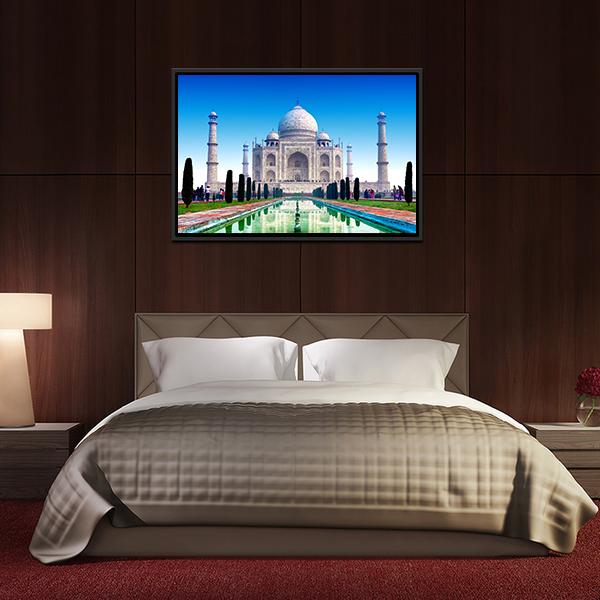 Beautiful Taj Mahal Canvas Wall Art-3 Horizontal-Gallery Wrap-25" x 16"-Tiaracle