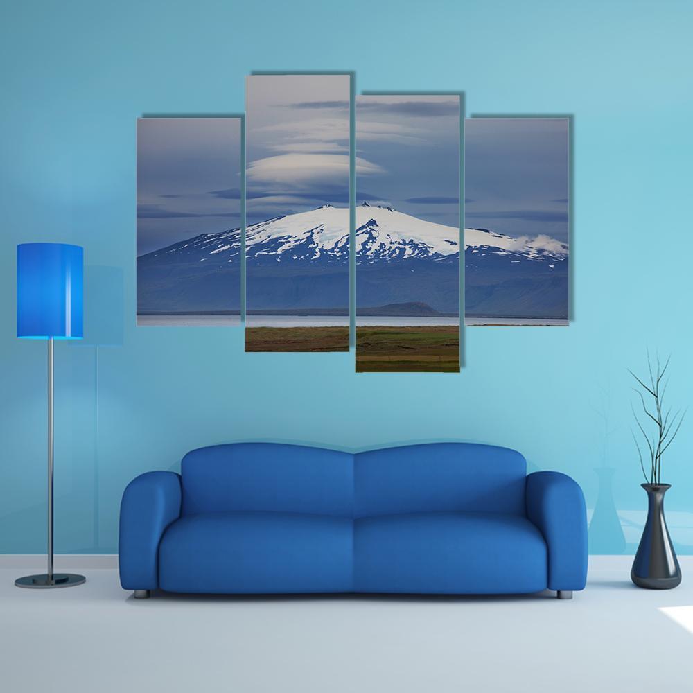 Beautiful View Of Iceland Canvas Wall Art-4 Pop-Gallery Wrap-50" x 32"-Tiaracle