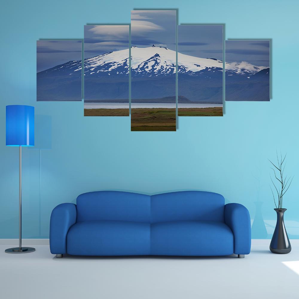 Beautiful View Of Iceland Canvas Wall Art-5 Star-Gallery Wrap-62" x 32"-Tiaracle