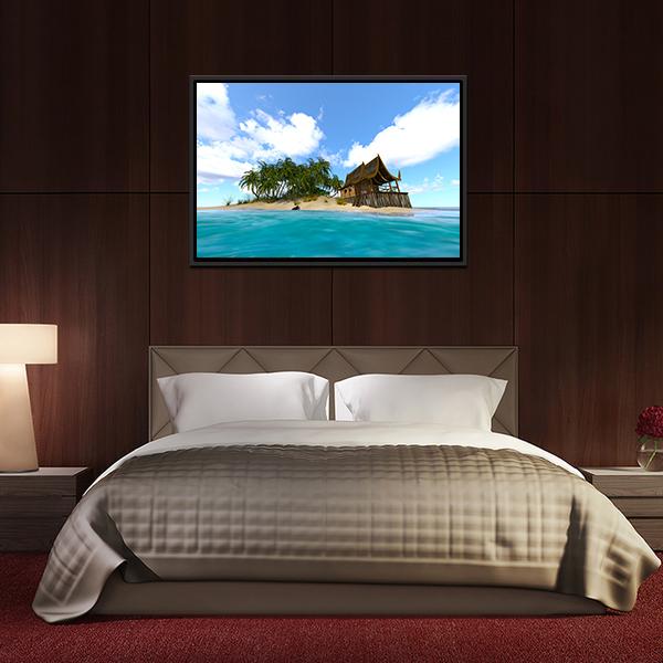 Beautiful View Of Island Canvas Wall Art-5 Horizontal-Gallery Wrap-22" x 12"-Tiaracle