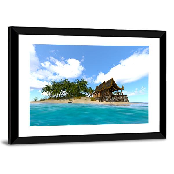 Beautiful View Of Island Canvas Wall Art-5 Horizontal-Gallery Wrap-22" x 12"-Tiaracle