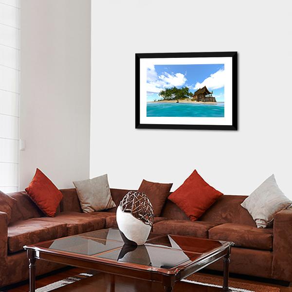 Beautiful View Of Island Canvas Wall Art-3 Horizontal-Gallery Wrap-25" x 16"-Tiaracle