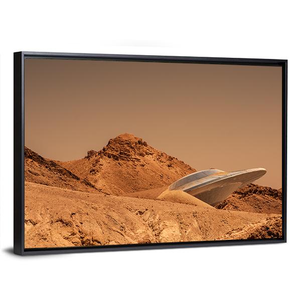Beautiful View Of Mars Canvas Wall Art-3 Horizontal-Gallery Wrap-25" x 16"-Tiaracle