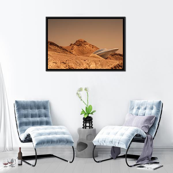 Beautiful View Of Mars Canvas Wall Art-3 Horizontal-Gallery Wrap-25" x 16"-Tiaracle