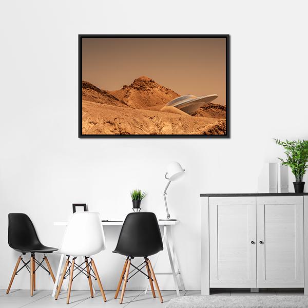 Beautiful View Of Mars Canvas Wall Art-3 Horizontal-Gallery Wrap-25" x 16"-Tiaracle