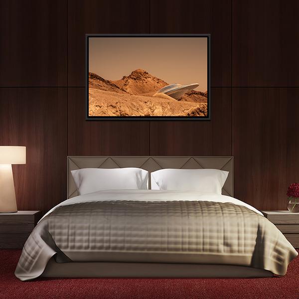Beautiful View Of Mars Canvas Wall Art-3 Horizontal-Gallery Wrap-25" x 16"-Tiaracle