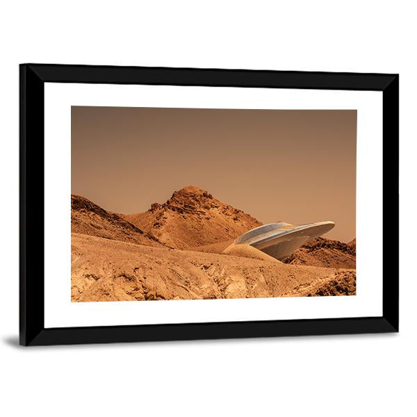 Beautiful View Of Mars Canvas Wall Art-3 Horizontal-Gallery Wrap-25" x 16"-Tiaracle