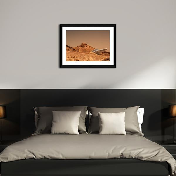 Beautiful View Of Mars Canvas Wall Art-3 Horizontal-Gallery Wrap-25" x 16"-Tiaracle