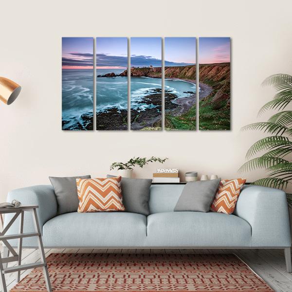 Castle Point In England Canvas Wall Art-5 Horizontal-Gallery Wrap-22" x 12"-Tiaracle