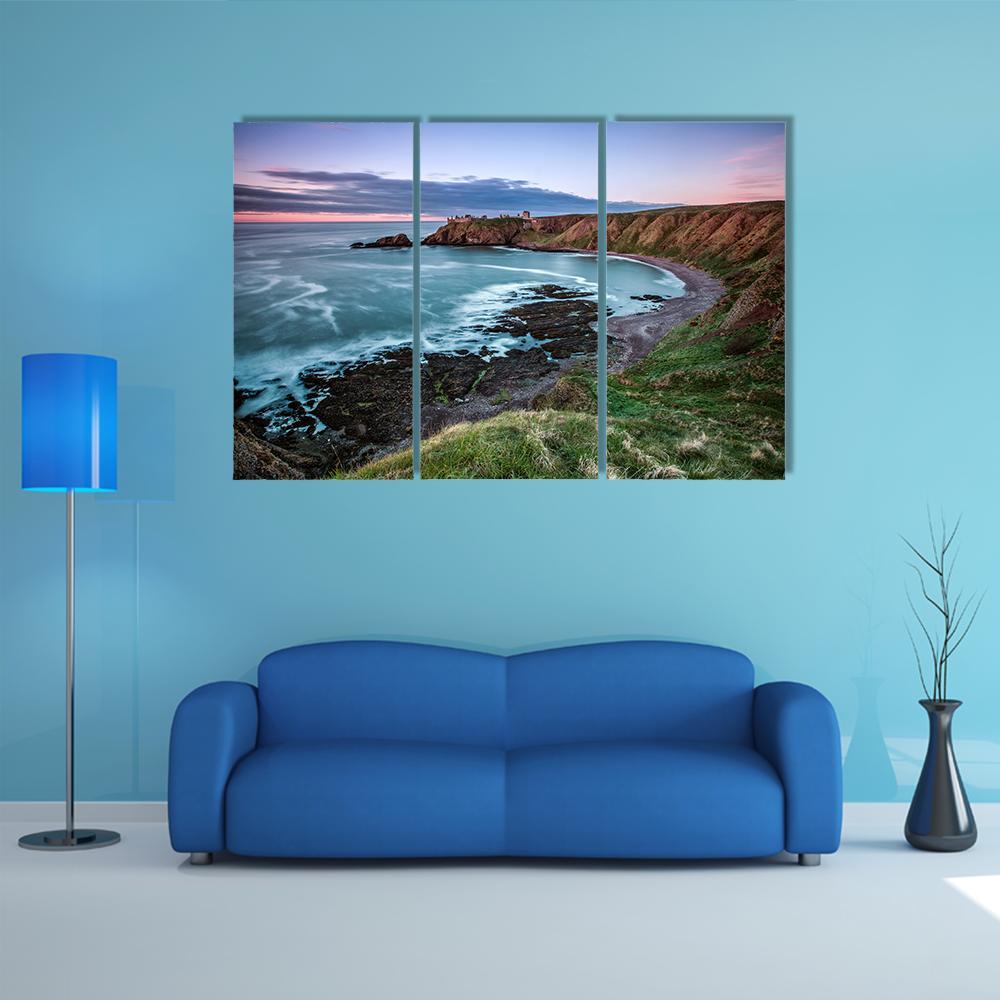 Castle Point In England Canvas Wall Art-4 Pop-Gallery Wrap-50" x 32"-Tiaracle