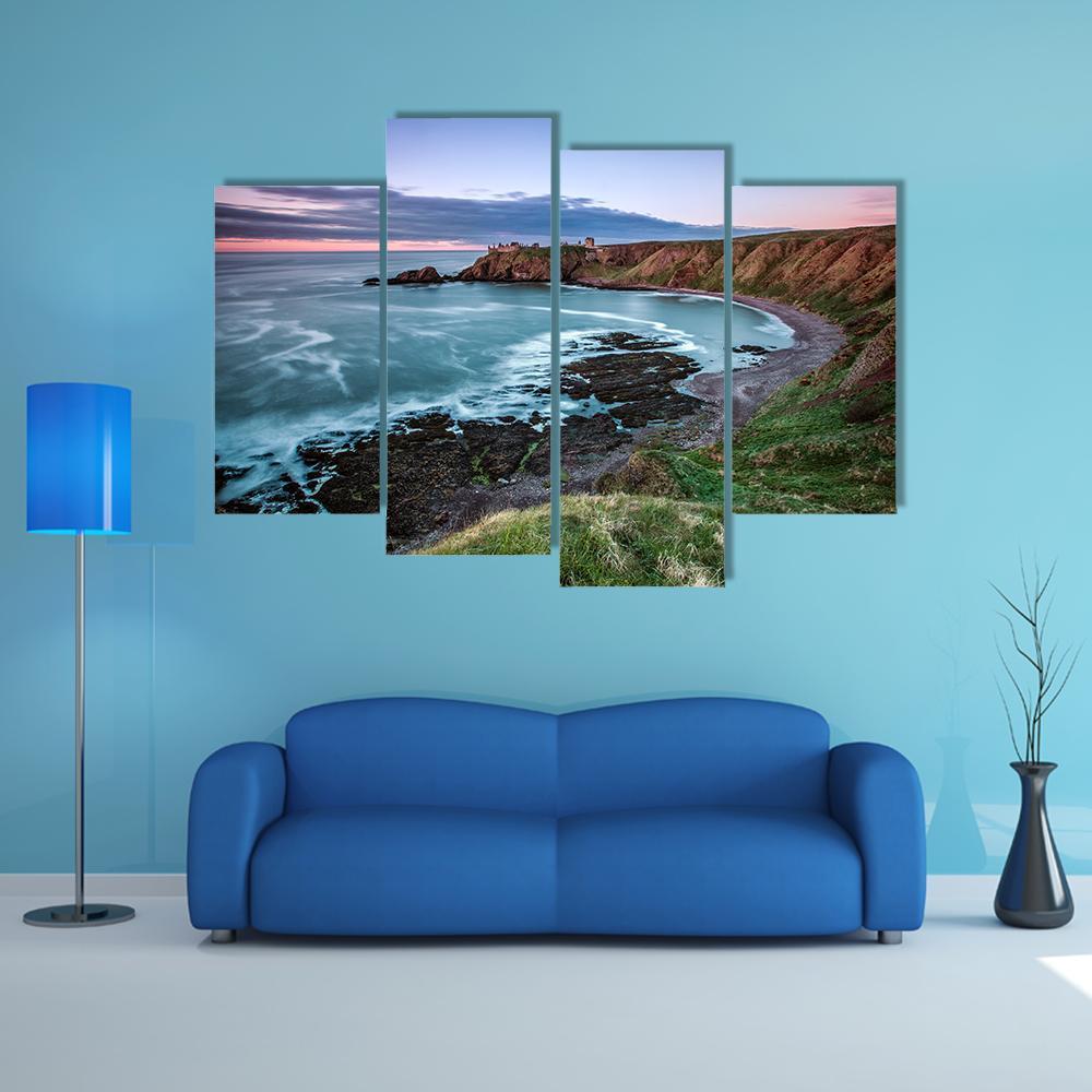 Castle Point In England Canvas Wall Art-4 Pop-Gallery Wrap-50" x 32"-Tiaracle