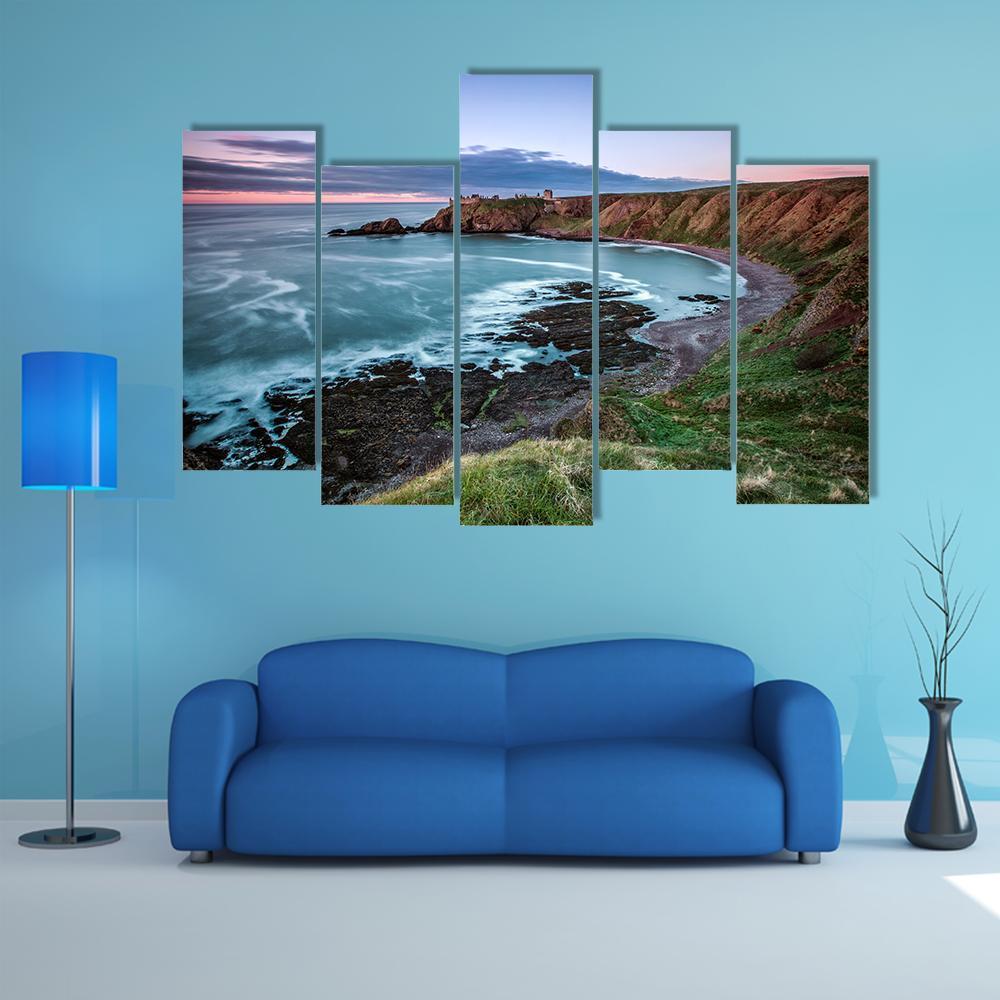 Castle Point In England Canvas Wall Art-5 Pop-Gallery Wrap-47" x 32"-Tiaracle