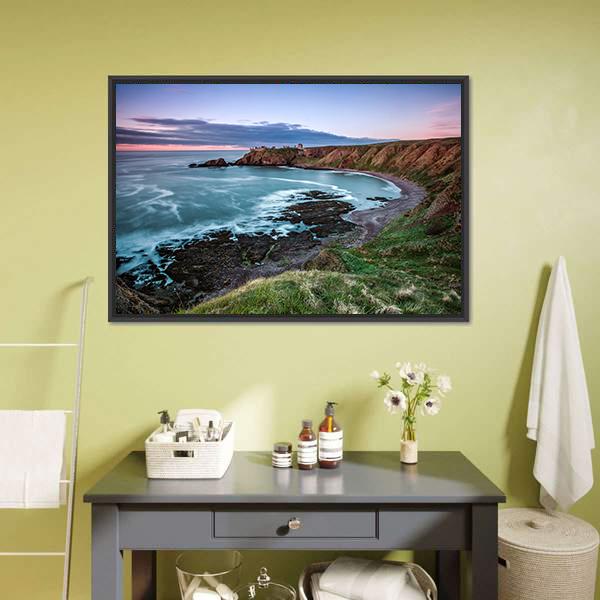 Castle Point In England Canvas Wall Art-3 Horizontal-Gallery Wrap-25" x 16"-Tiaracle