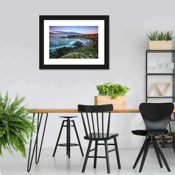 Castle Point In England Canvas Wall Art-3 Horizontal-Gallery Wrap-25" x 16"-Tiaracle