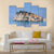 Resort On Adriatic Sea Canvas Wall Art-5 Pop-Gallery Wrap-47" x 32"-Tiaracle