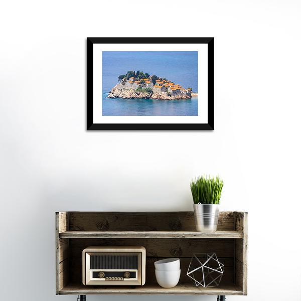 Resort On Adriatic Sea Canvas Wall Art-1 Piece-Framed Print-20" x 16"-Tiaracle