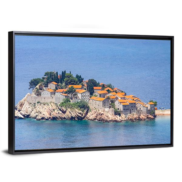 Resort On Adriatic Sea Canvas Wall Art-3 Horizontal-Gallery Wrap-25" x 16"-Tiaracle