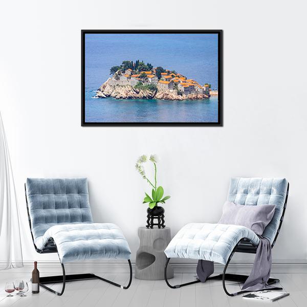 Resort On Adriatic Sea Canvas Wall Art-3 Horizontal-Gallery Wrap-25" x 16"-Tiaracle