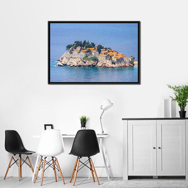 Resort On Adriatic Sea Canvas Wall Art-3 Horizontal-Gallery Wrap-25" x 16"-Tiaracle