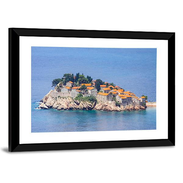 Resort On Adriatic Sea Canvas Wall Art-3 Horizontal-Gallery Wrap-25" x 16"-Tiaracle