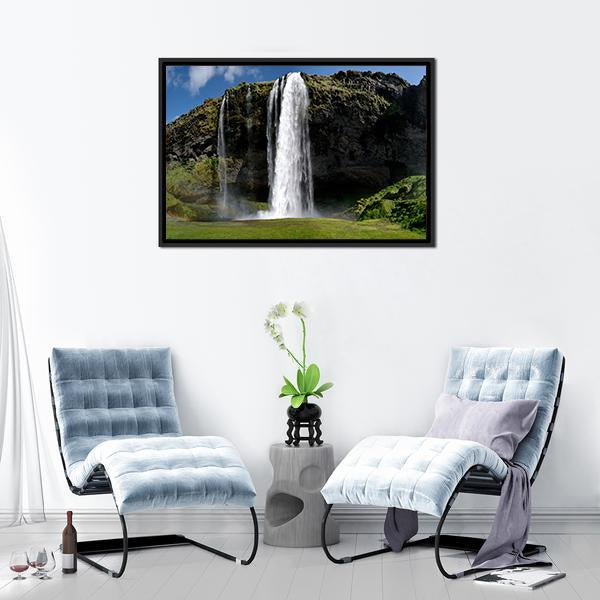 Beautiful Waterfall Canvas Wall Art-3 Horizontal-Gallery Wrap-25" x 16"-Tiaracle