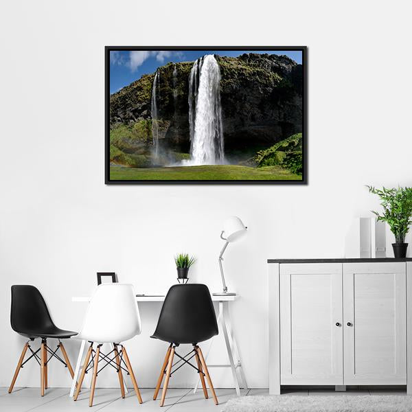 Beautiful Waterfall Canvas Wall Art-3 Horizontal-Gallery Wrap-25" x 16"-Tiaracle