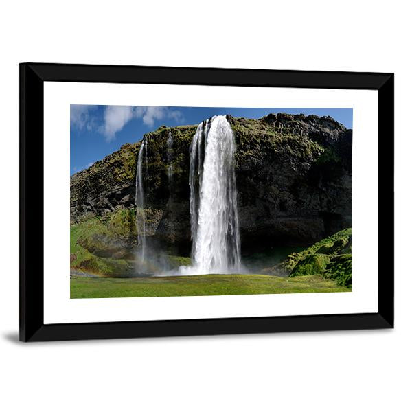 Beautiful Waterfall Canvas Wall Art-3 Horizontal-Gallery Wrap-25" x 16"-Tiaracle