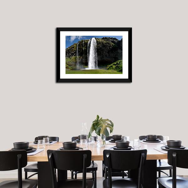 Beautiful Waterfall Canvas Wall Art-3 Horizontal-Gallery Wrap-25" x 16"-Tiaracle