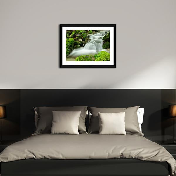 Stream Of Water Canvas Wall Art-3 Horizontal-Gallery Wrap-25" x 16"-Tiaracle