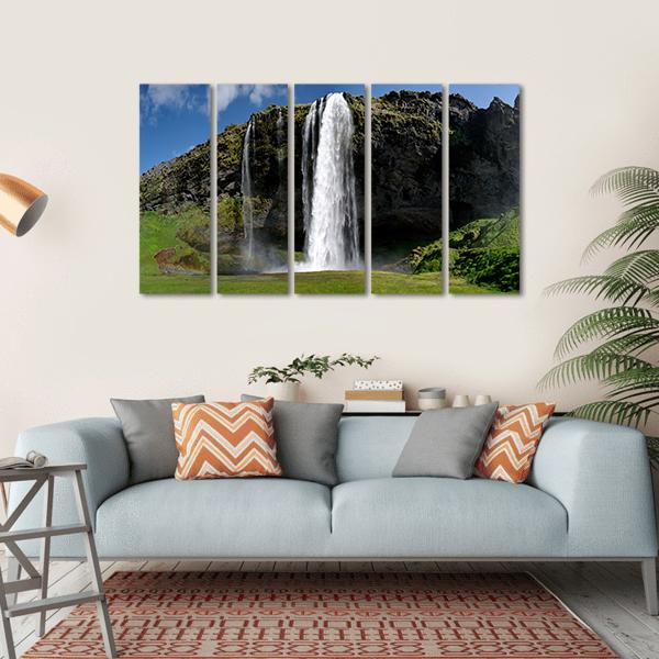 Beautiful Waterfall Canvas Wall Art-5 Horizontal-Gallery Wrap-22" x 12"-Tiaracle