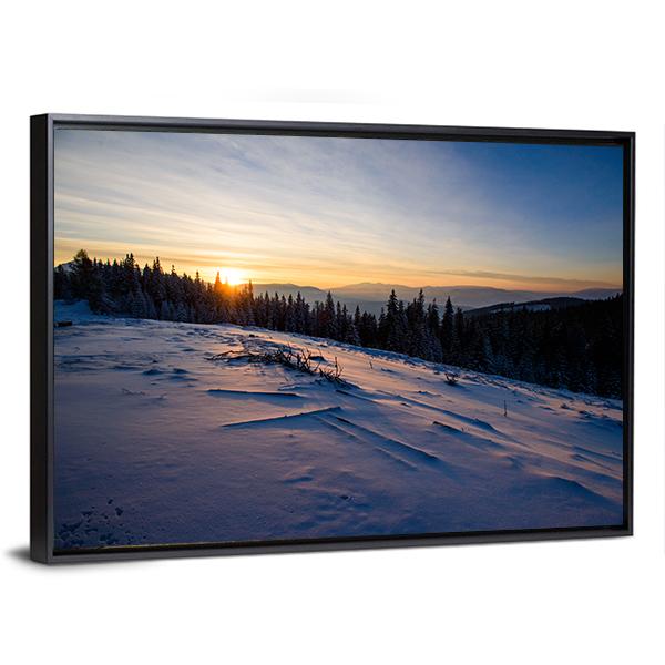 Beautiful Winter Landscape Canvas Wall Art-3 Horizontal-Gallery Wrap-25&quot; x 16&quot;-Tiaracle