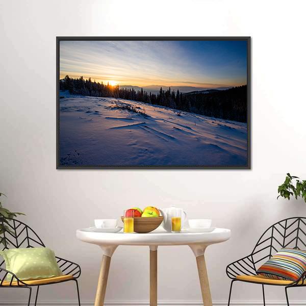 Beautiful Winter Landscape Canvas Wall Art-3 Horizontal-Gallery Wrap-25&quot; x 16&quot;-Tiaracle