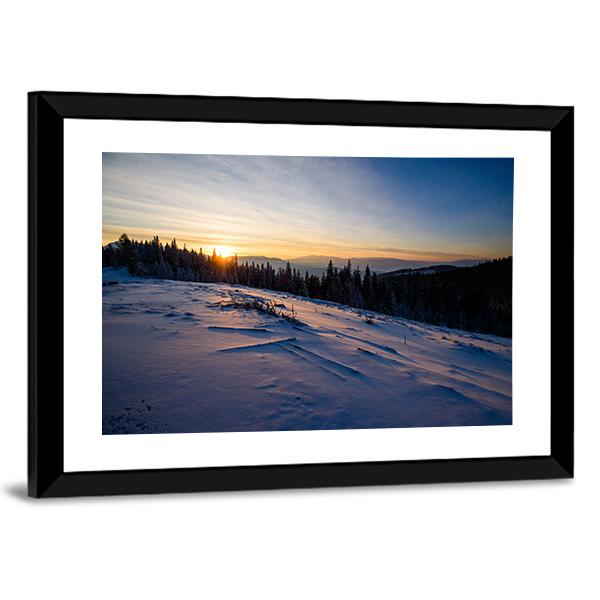 Beautiful Winter Landscape Canvas Wall Art-3 Horizontal-Gallery Wrap-25&quot; x 16&quot;-Tiaracle