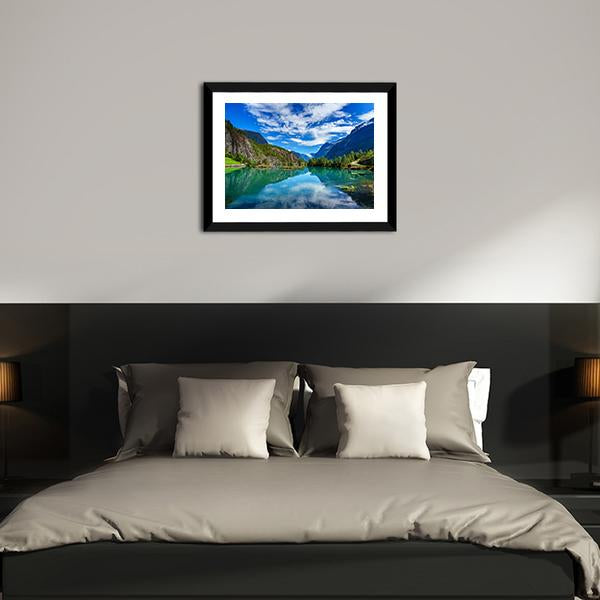 Beauty Of Norway Landscape Panoramic Canvas Wall Art-1 Piece-36" x 12"-Tiaracle