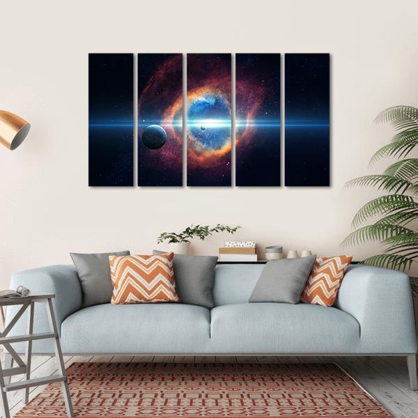 Beauty Of Space Canvas Wall Art-5 Horizontal-Gallery Wrap-22" x 12"-Tiaracle