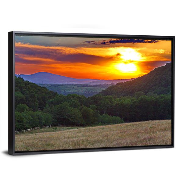 Beauty Of Sunset Canvas Wall Art-3 Horizontal-Gallery Wrap-25" x 16"-Tiaracle