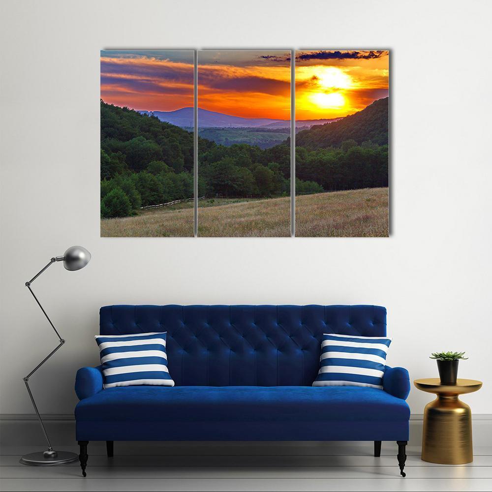 Beauty Of Sunset Canvas Wall Art-3 Horizontal-Gallery Wrap-37" x 24"-Tiaracle