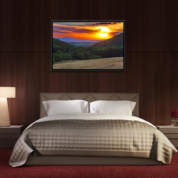 Beauty Of Sunset Panoramic Canvas Wall Art-1 Piece-36" x 12"-Tiaracle